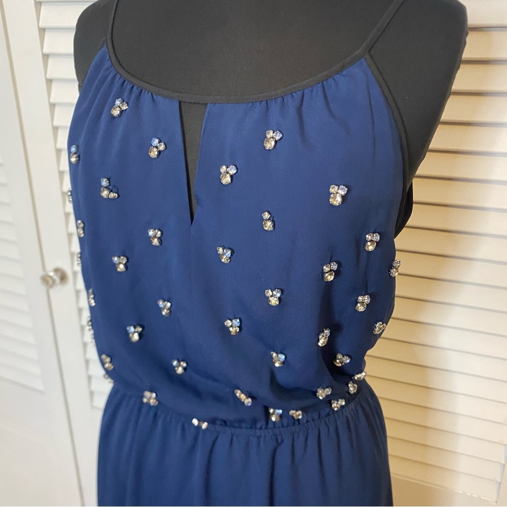 Elegant Navy Blue Maxi Dress | Size Small